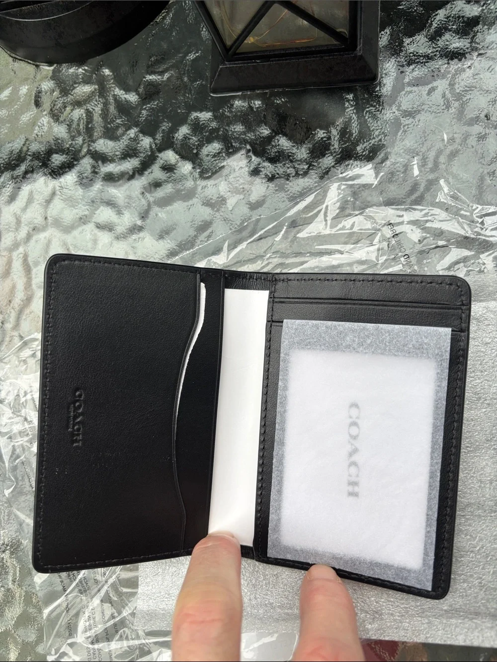 Coach black leather  Id Wallet